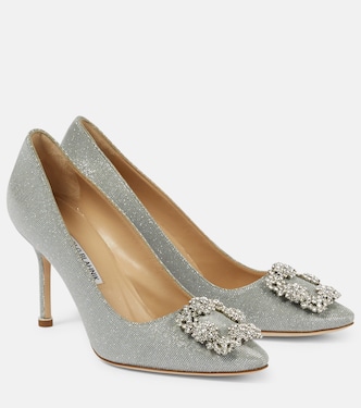 Hangisi 90 embellished glitter pumps | Manolo Blahnik