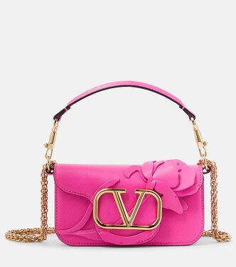 Locò Small appliqué leather shoulder bag | Valentino Garavani