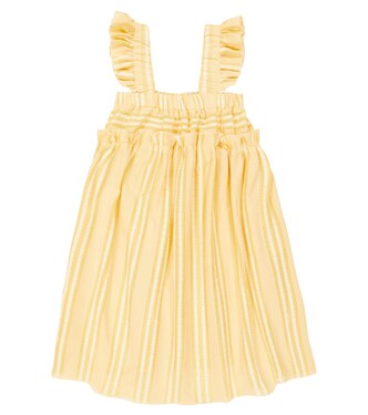 Embroidered ruched cotton dress | Paade Mode