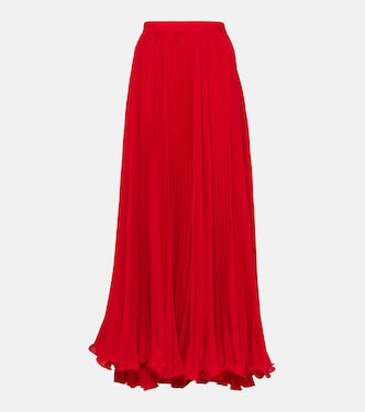 Pleated crêpe maxi skirt | Balmain