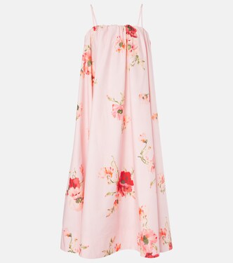 Lightburst Puff floral cotton midi dress | Zimmermann