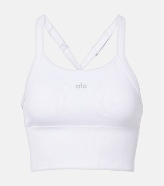 Ribbed-knit bra top | Alo Yoga