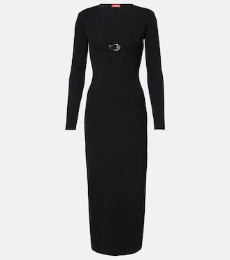 Murphy ribbed-knit midi dress | Staud