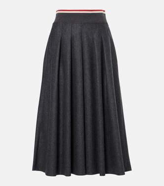 Wool midi skirt | Brunello Cucinelli