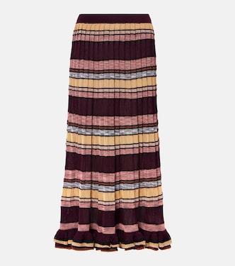 Seraphine striped pleated midi skirt | Ulla Johnson