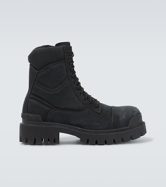 Combat Strike canvas lace-up boots | Balenciaga