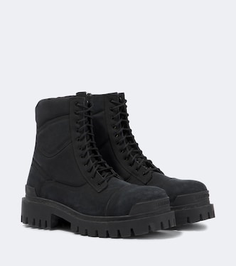 Combat Strike canvas lace-up boots | Balenciaga