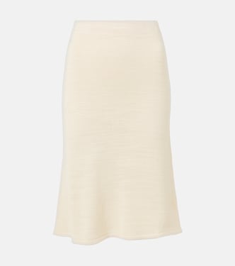 Jesto knitted silk-blend midi skirt | The Row