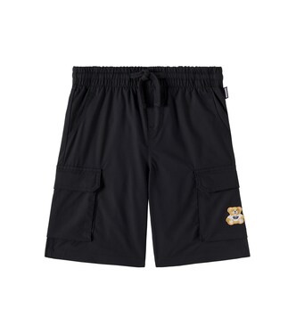 Teddy Bear cotton-blend cargo shorts | Moschino Kids