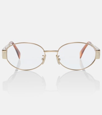 Metal Triomphe round glasses | Celine Eyewear
