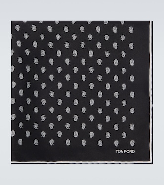 Bedrucktes Einstecktuch aus Seiden-Twill | Tom Ford