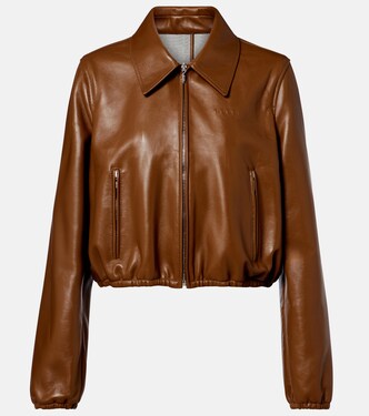 Leather bomber jacket | Gucci