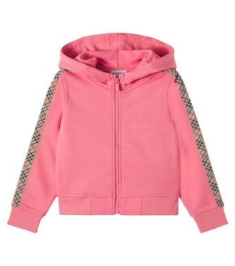 Sudadera con capucha Burberry Check EKD de algodón | Burberry Kids