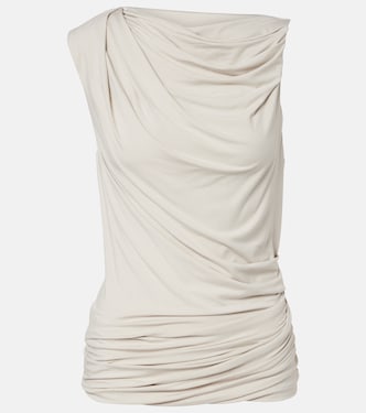 Asymmetric draped jersey tank top | Entire Studios