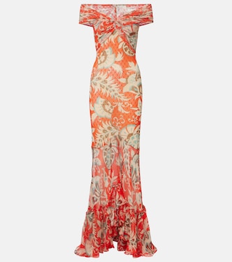 Printed off-shoulder gown | Etro