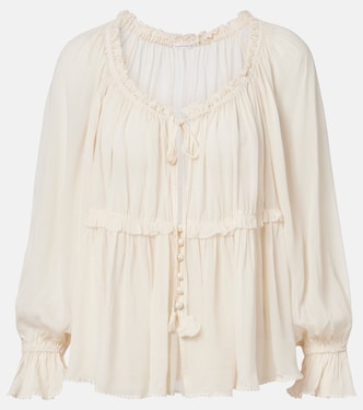 Moon ruffled blouse | Poupette St Barth