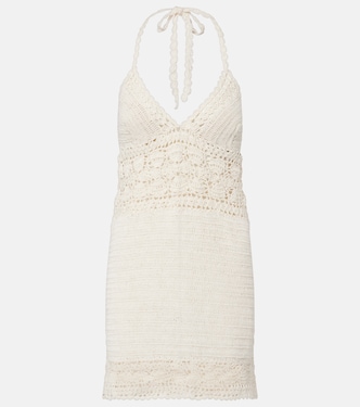 Filigree crochet cotton minidress | Anna Kosturova