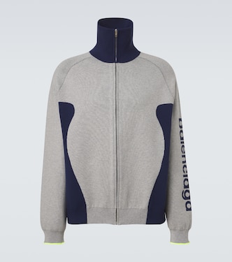 Bodies cotton-blend zip-up cardigan | Balenciaga