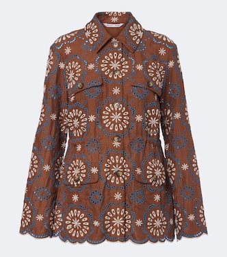 Kiki broderie anglaise linen jacket | Veronica Beard