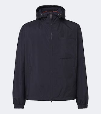 Leather-trimmed raincoat | Tod's