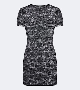 Robe en dentelle à sequins | Gucci