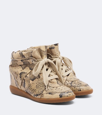 Baskets compensées Bobby en cuir | Isabel Marant
