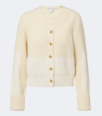 Ribbed-knit wool and cashmere cardigan | Bottega Veneta