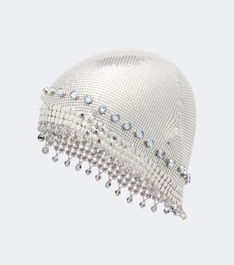 Crystal-embellished chainmail beanie | Rabanne