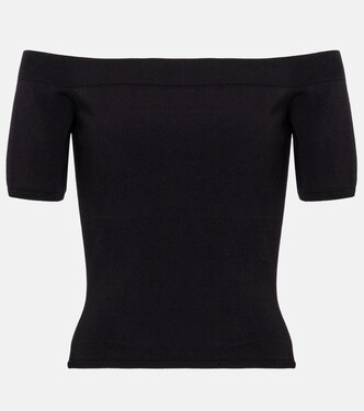 Off-Shoulder-Top aus Jersey | McQueen