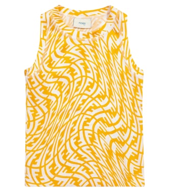 FF technical jersey tank top | Fendi Kids