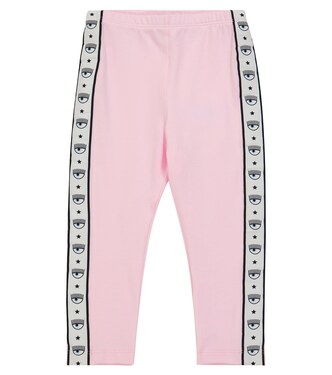 x Chiara Ferragni Logomania leggings de algodón elástico | Monnalisa