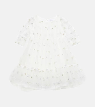 Robe brodée en tulle | Monnalisa