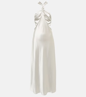 Robe de mariée longue Santorini en satin | Galvan