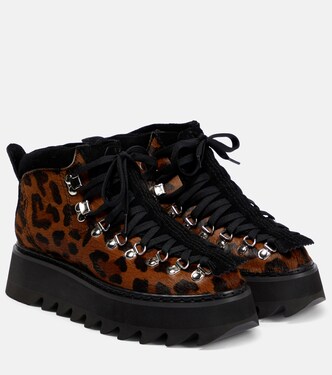 Leopard-print calf hair ankle boots | Junya Watanabe