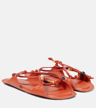 X No Vacancy Inn beaded leather sandals | Marni