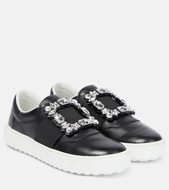 Very Vivier embellished leather sneakers | Roger Vivier