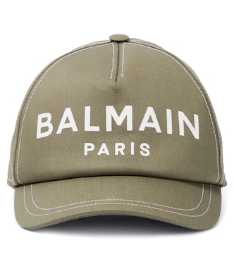 Logo cotton baseball cap | Balmain Kids