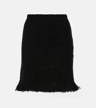 Minifalda de mezcla de lana con flecos | Chloé