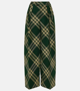 Pantalon ample en laine à carreaux | Burberry