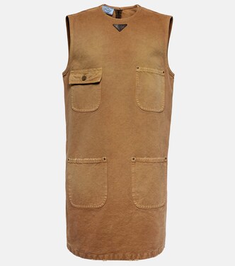 Minikleid aus Baumwoll-Canvas | Prada