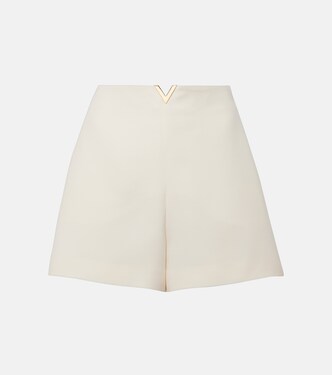 VGold Crepe Couture high-rise shorts | Valentino