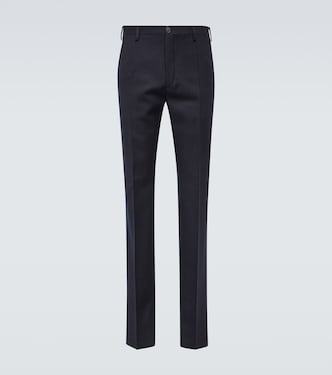 Virgin wool straight pants | Slowear
