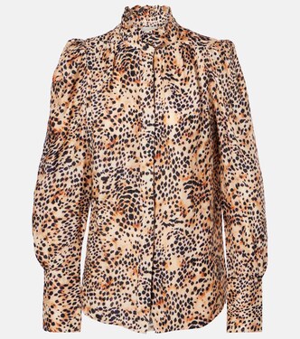 Lamia leopard-print ruffled blouse | Isabel Marant