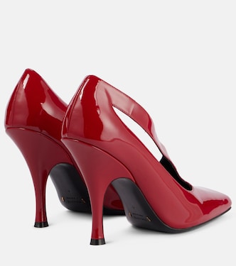 Eva 100 cutout patent leather pumps in red - Khaite | Mytheresa