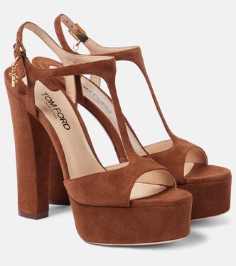 Angelina 130 suede platform sandals | Tom Ford