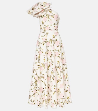 Robe de cocktail en coton à fleurs | Giambattista Valli