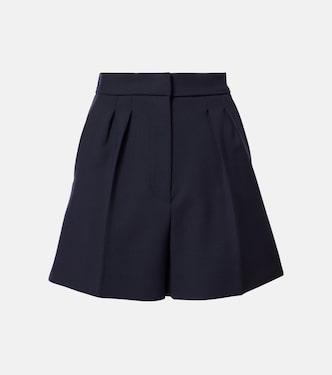 Zic high-rise wool-blend canvas shorts | Max Mara