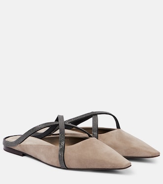 Monili suede mules | Brunello Cucinelli