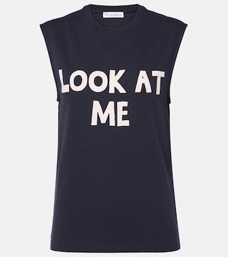 Printed cotton jersey tank top | JW Anderson