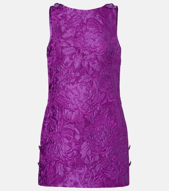 Logo floral brocade minidress | Dolce&Gabbana